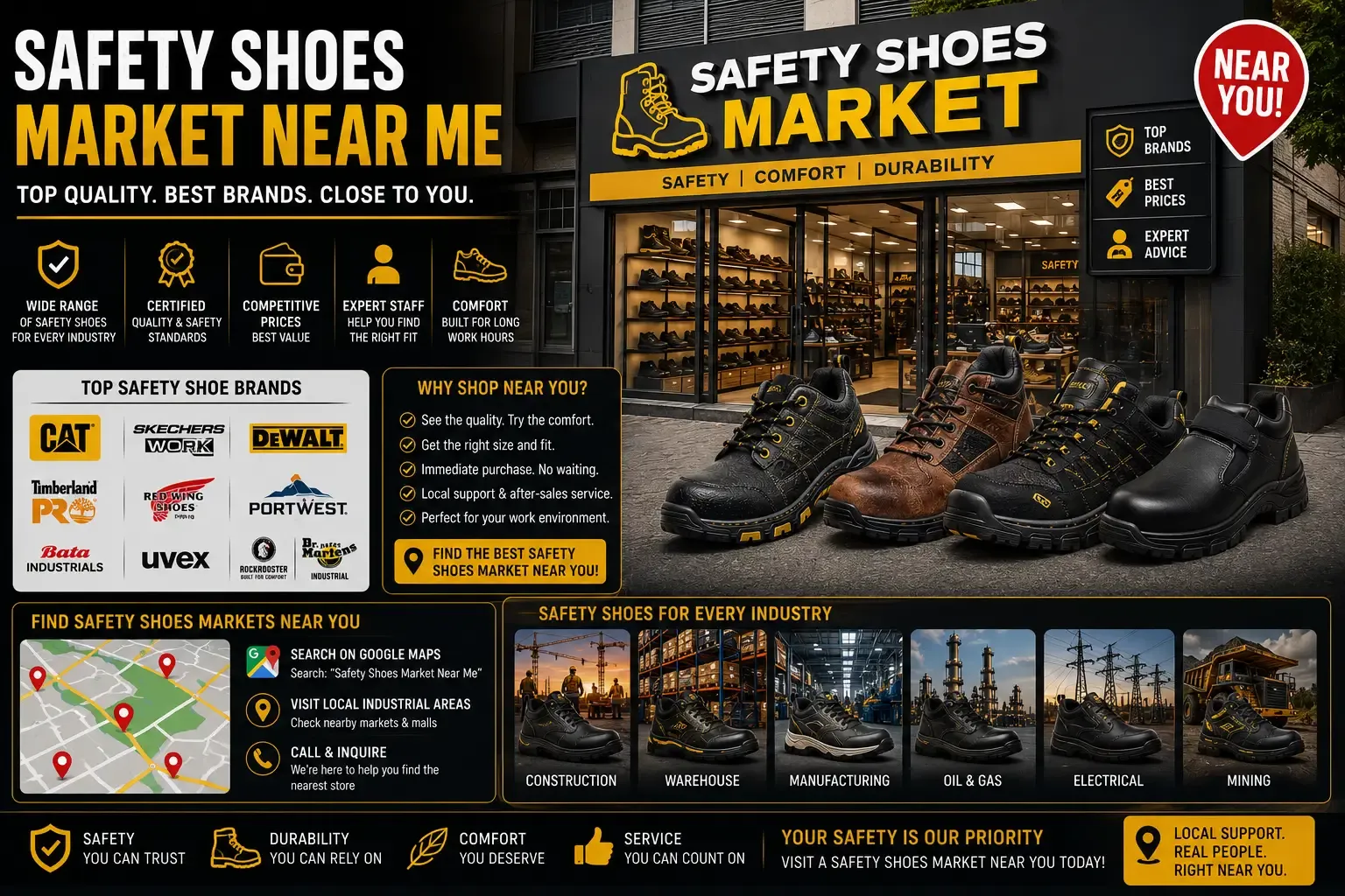 safety shoes market near me