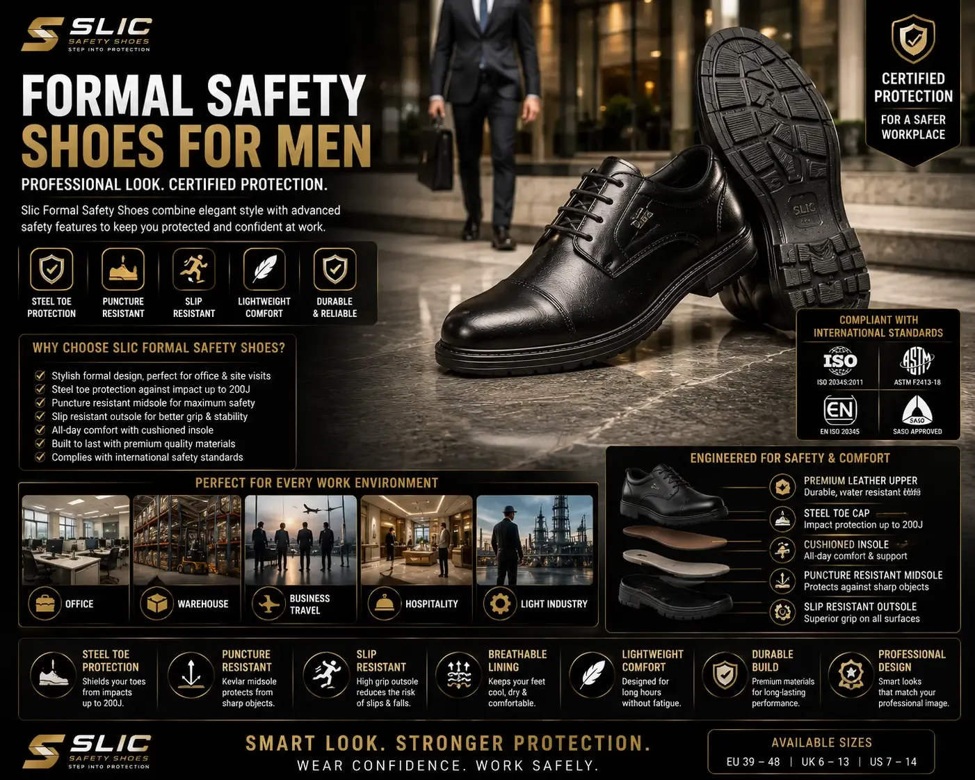 formal safety shoes for men