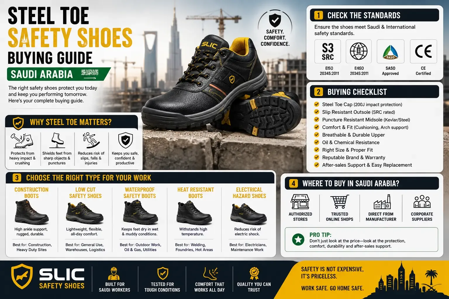 The Ultimate Steel Toe Safety Shoes Buying Guide Saudi Arabia for 2026