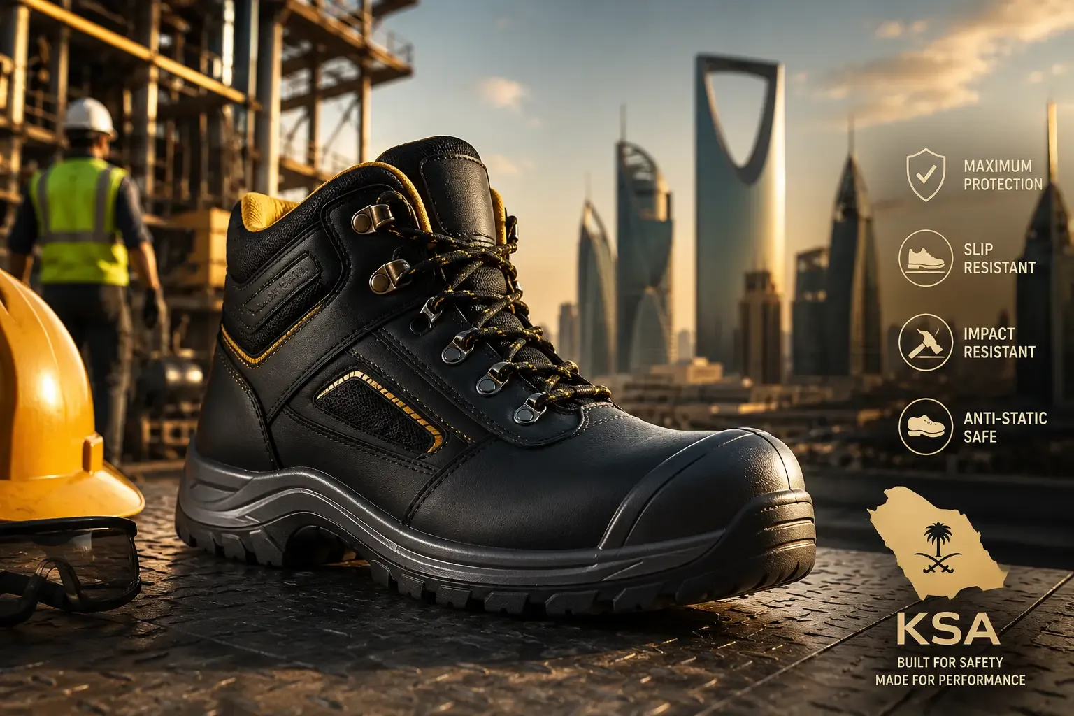 Men industrial safety footwear ksa