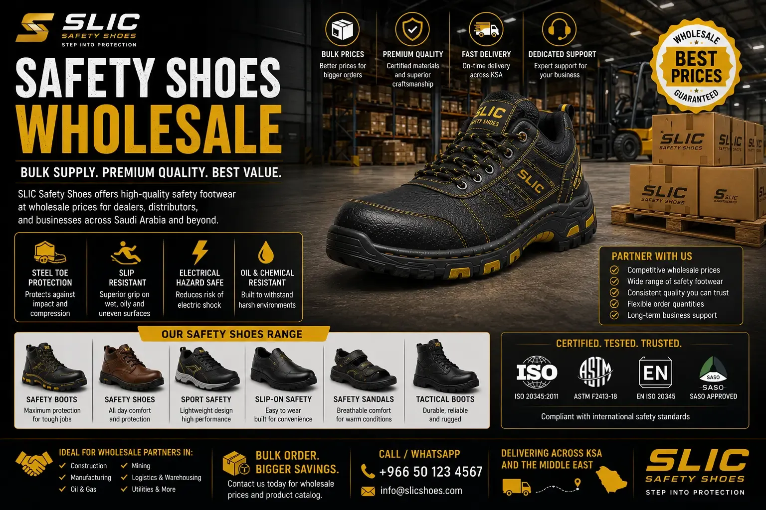 Premium safety shoes wholesale