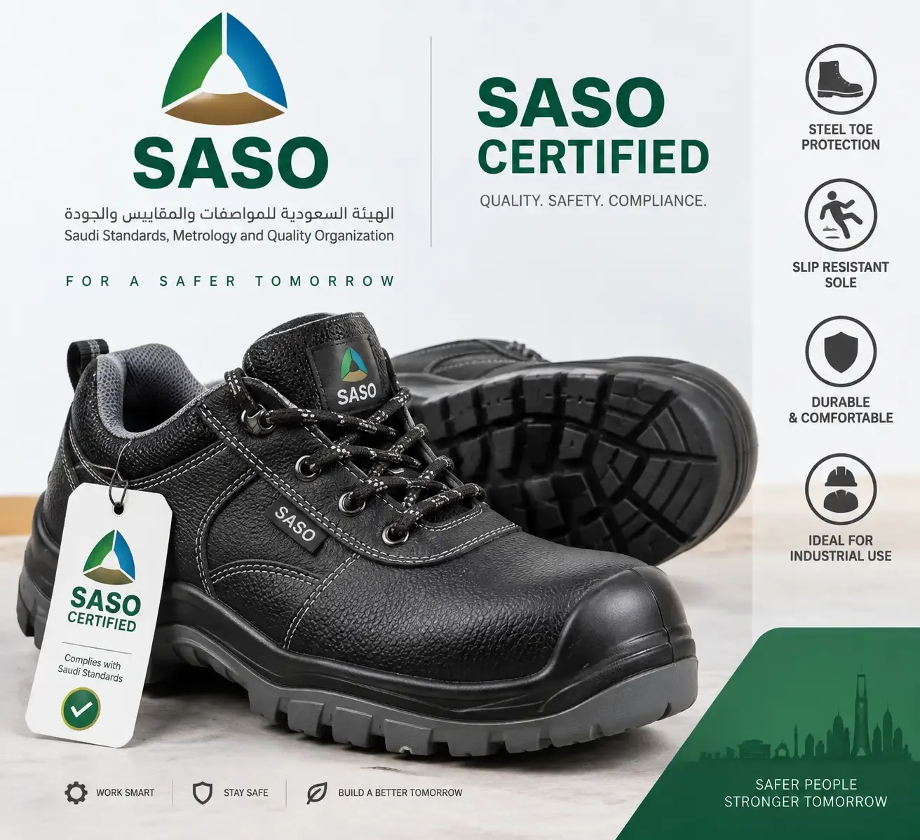SASO certified safety shoes